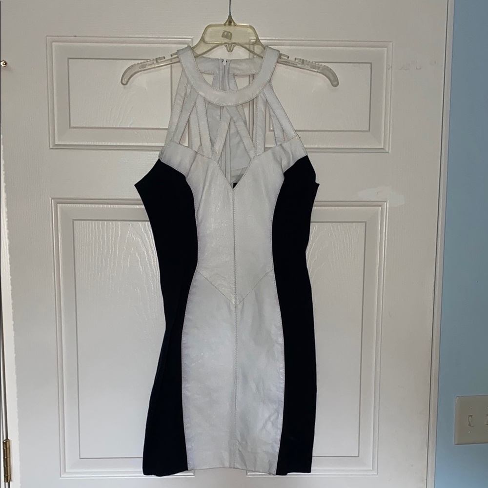 Vintage 90’s Wilson Black & White Leather Bodycon - New w/ Tags